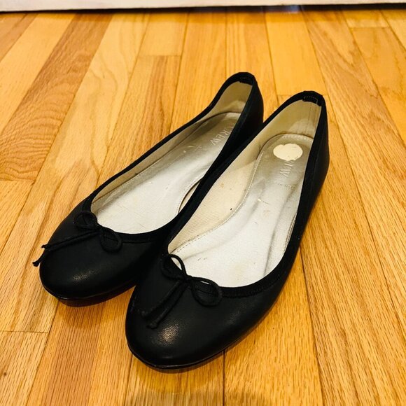 J. Crew Zoe Black Ballet Flat Shoe Size 7.5 Made In Italty - Picture 5 of 16